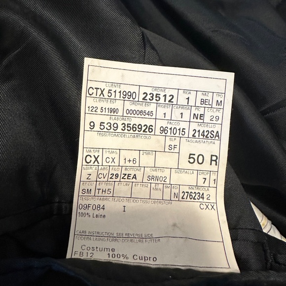 Ermenegildo Zegna (Su Misura) Trofeo Men's 100% Wool Suit - Picture 16 of 16